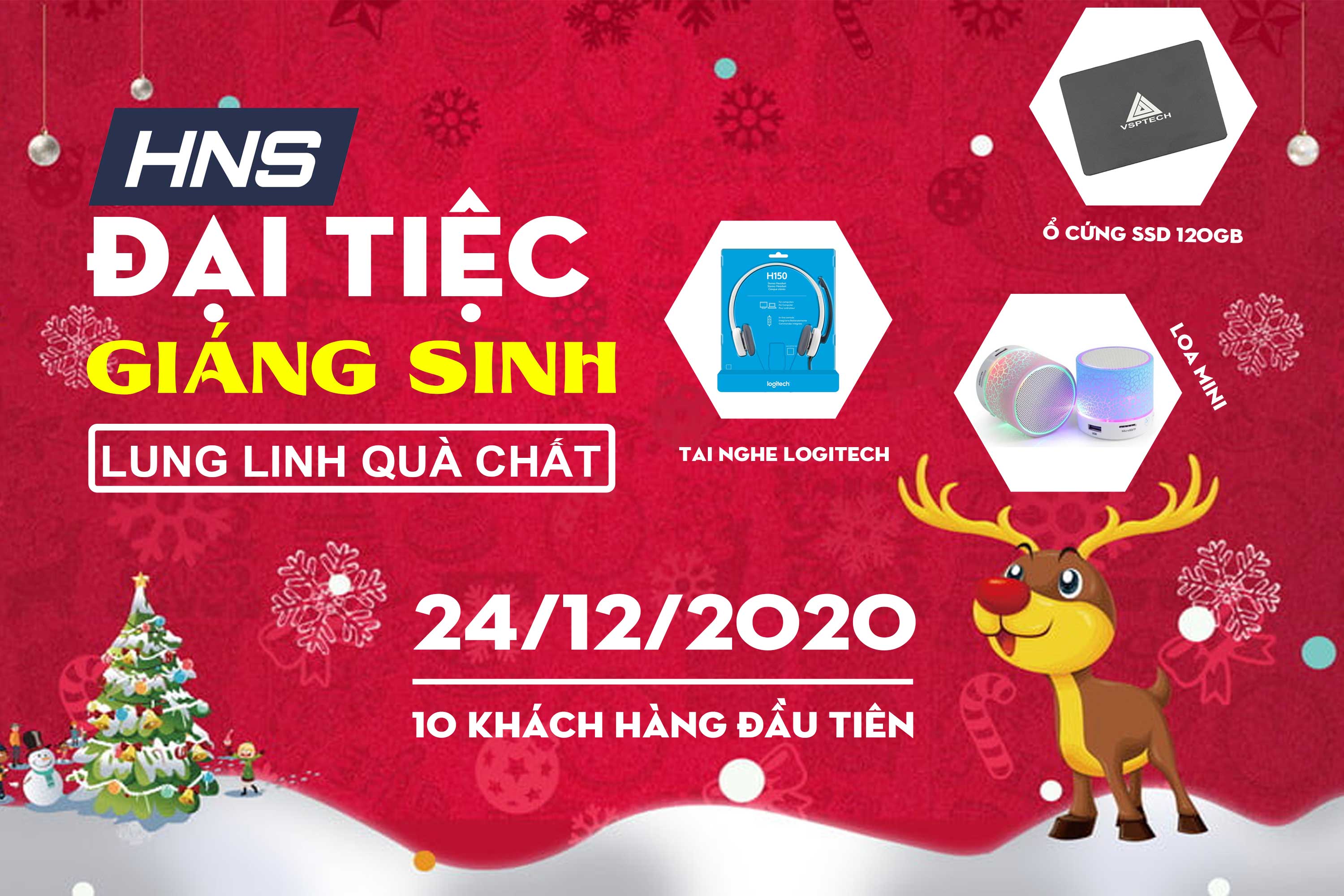 Đại tiệc Giáng Sinh - Nhận quà lung linh tại HNStore